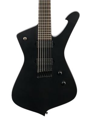 Ibanez Iron Label Iceman ICTB721 7-String Guitar with Bag Black Flat 